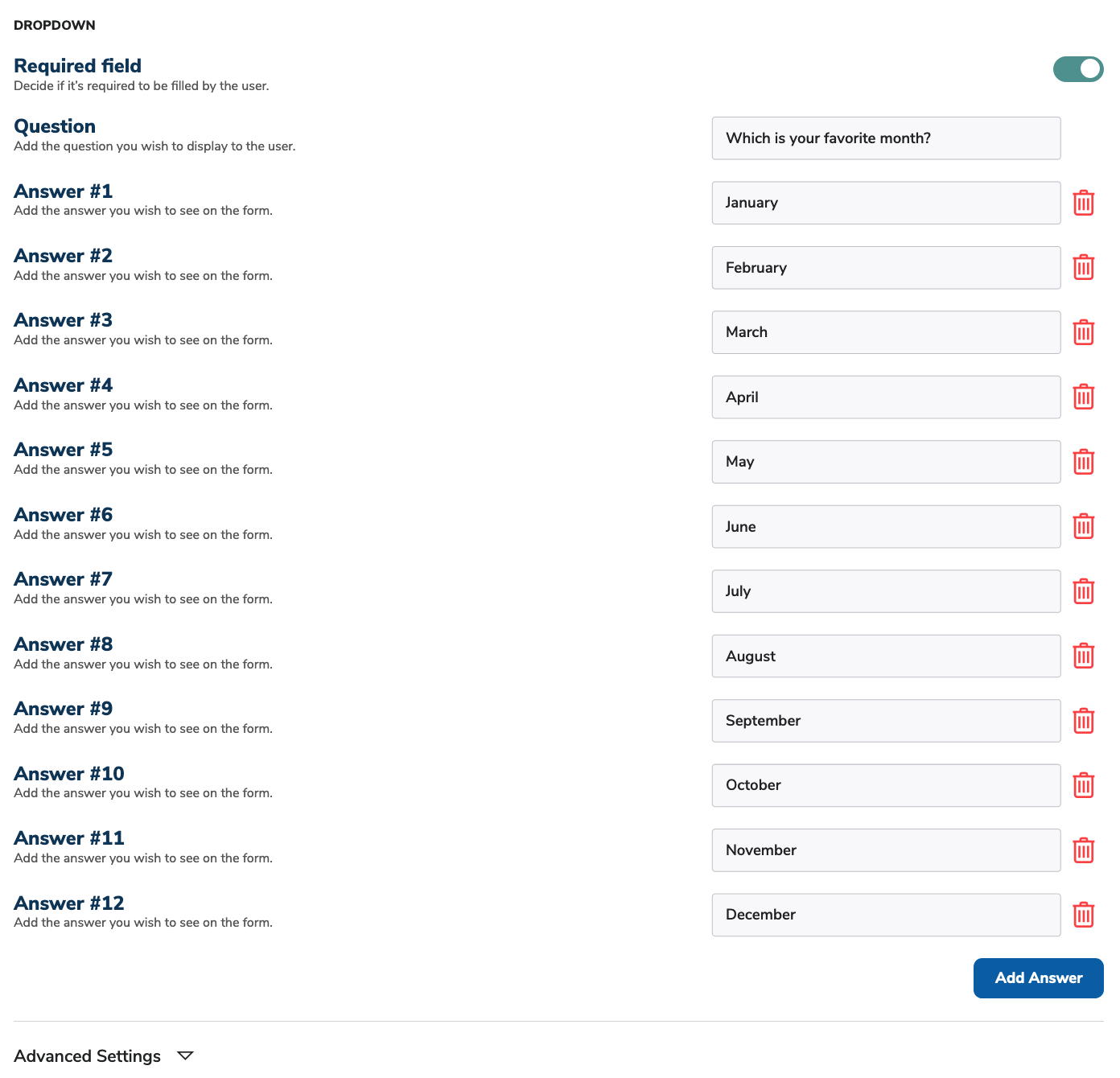 Forms Dropdown Field Forms Dropdown Field