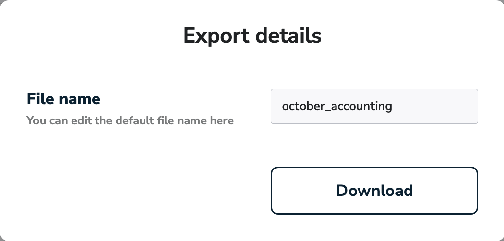 Reporting Export