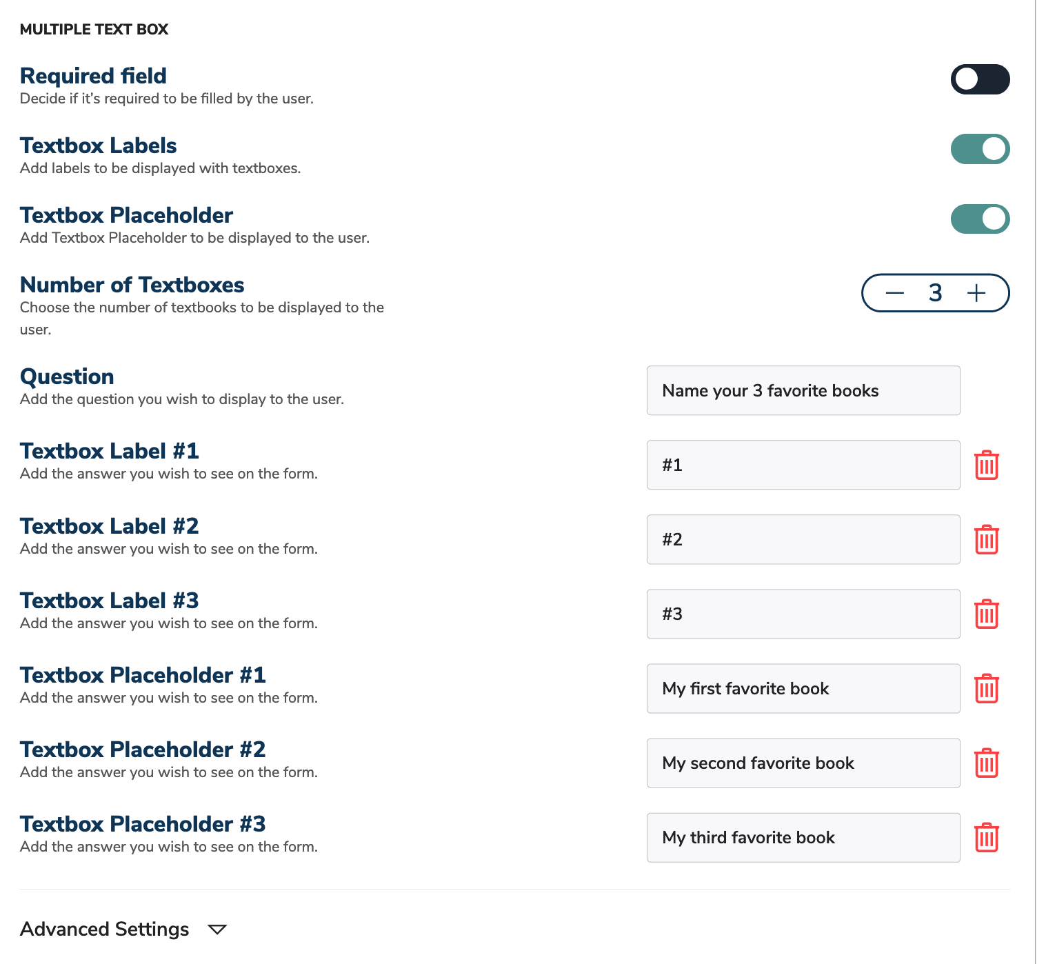 Forms Multiple Text Box Field Forms Multiple Text Box Field