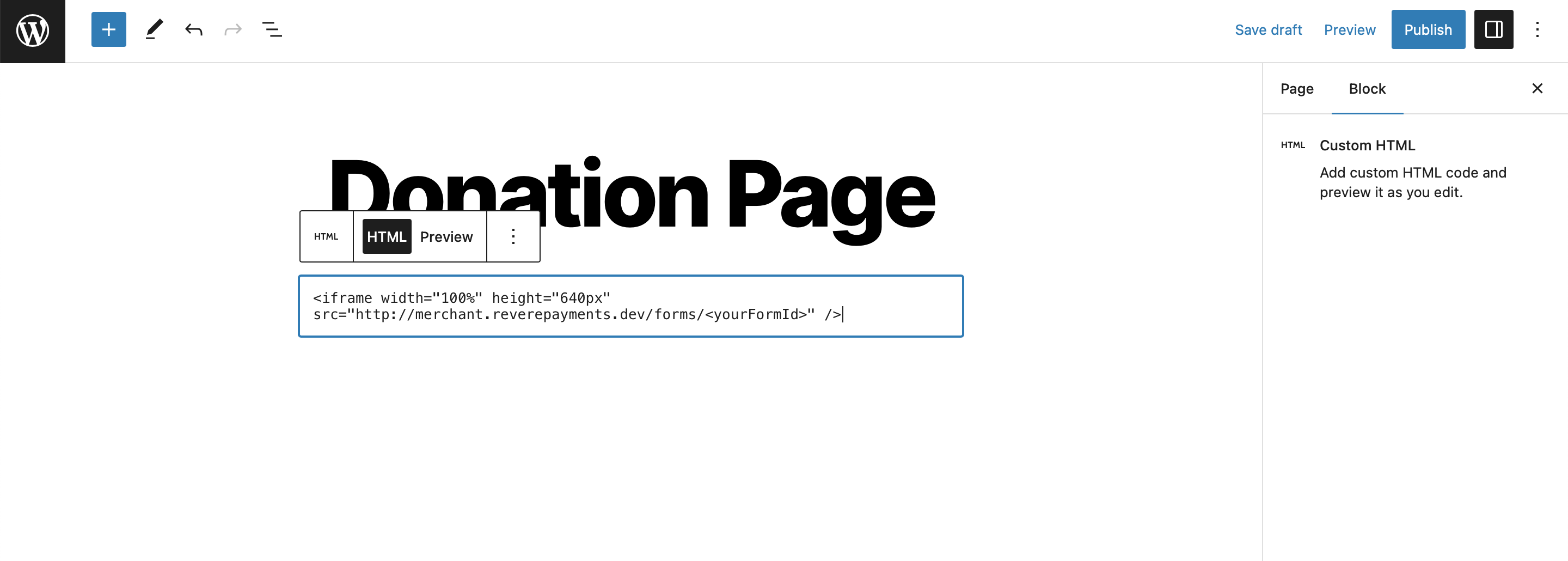 Wordpress IFrame pasted into HTML Block Wordpress IFrame pasted into HTML Block